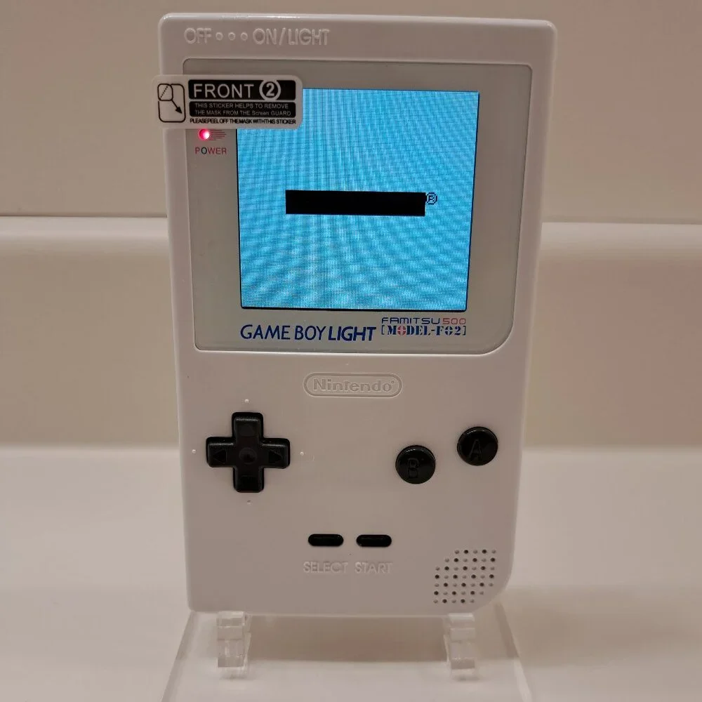 Refurbished Gameboy Light With Upgraded Backlit LCD Screen White